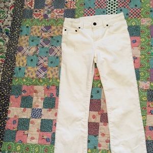L.L. Bean Girls White Jeans